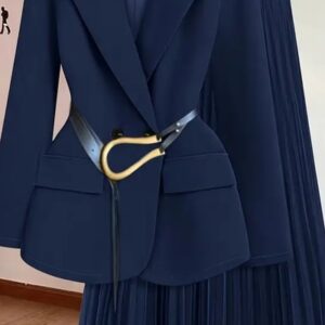 Navy Blue Chic Women Suit